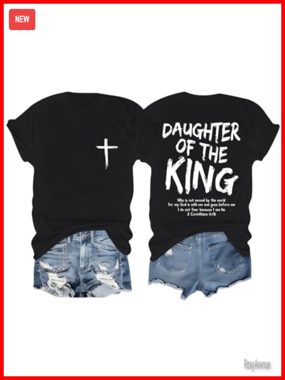 Christian Religious T-Shirt for Women Bible Verse Graphic Tee